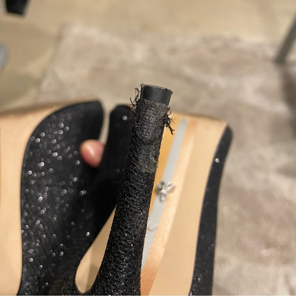 Sam Edelman Hazel Black Mesh Heels size 6 sparkly pumps - Picture 11 of 12